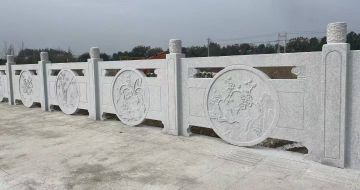 运城芝麻白河道栏杆 石材栏杆