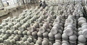 运城芝麻白圆球 石球 挡车球