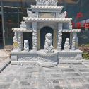 运城芝麻白中国黑石材套墓 花岗岩墓碑
