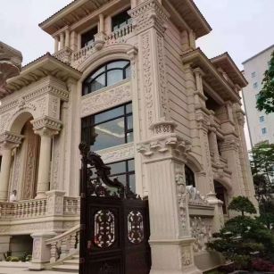 运城黄金麻别墅外墙异形定制