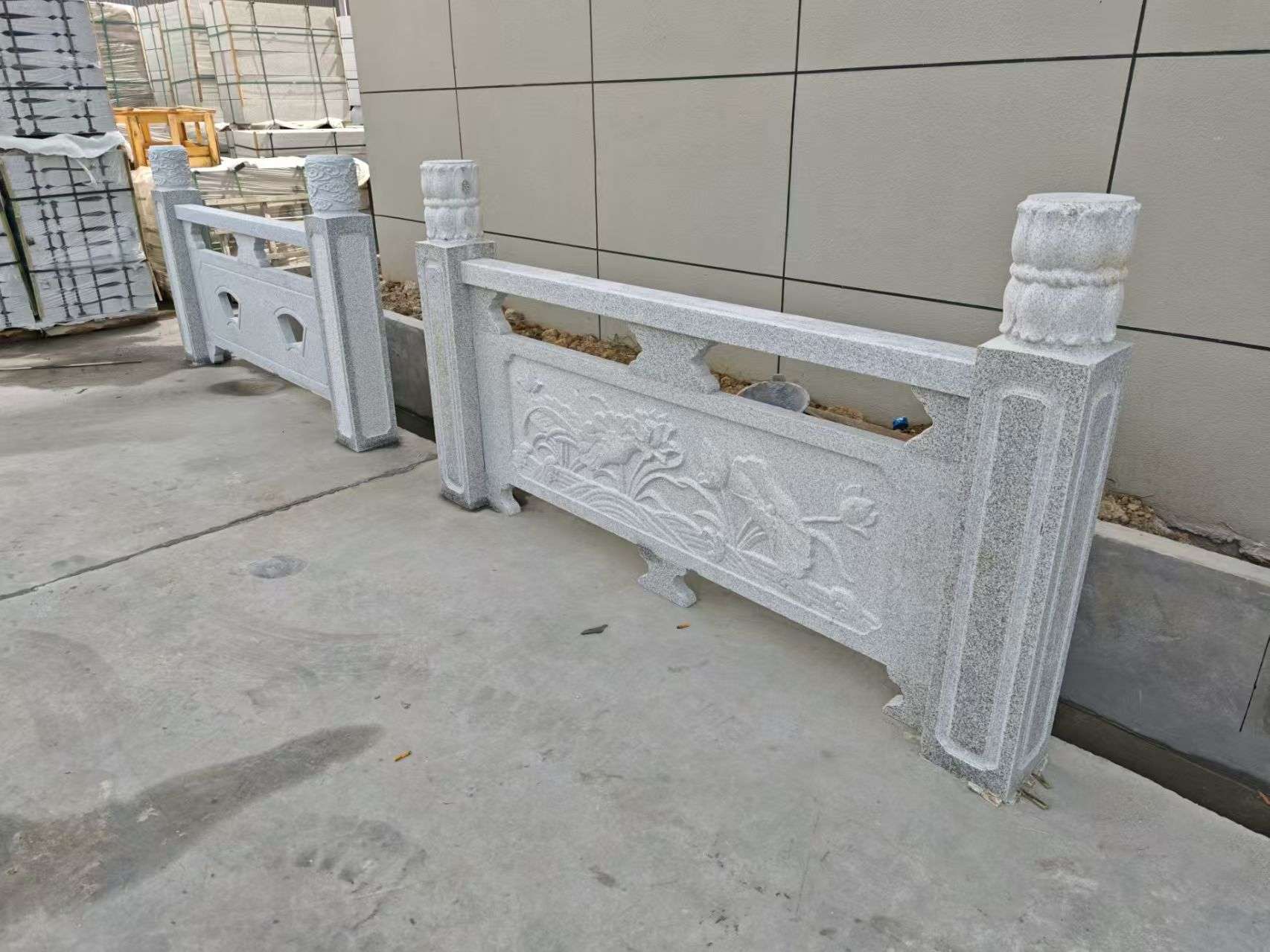 运城芝麻白河道栏杆 石材栏杆