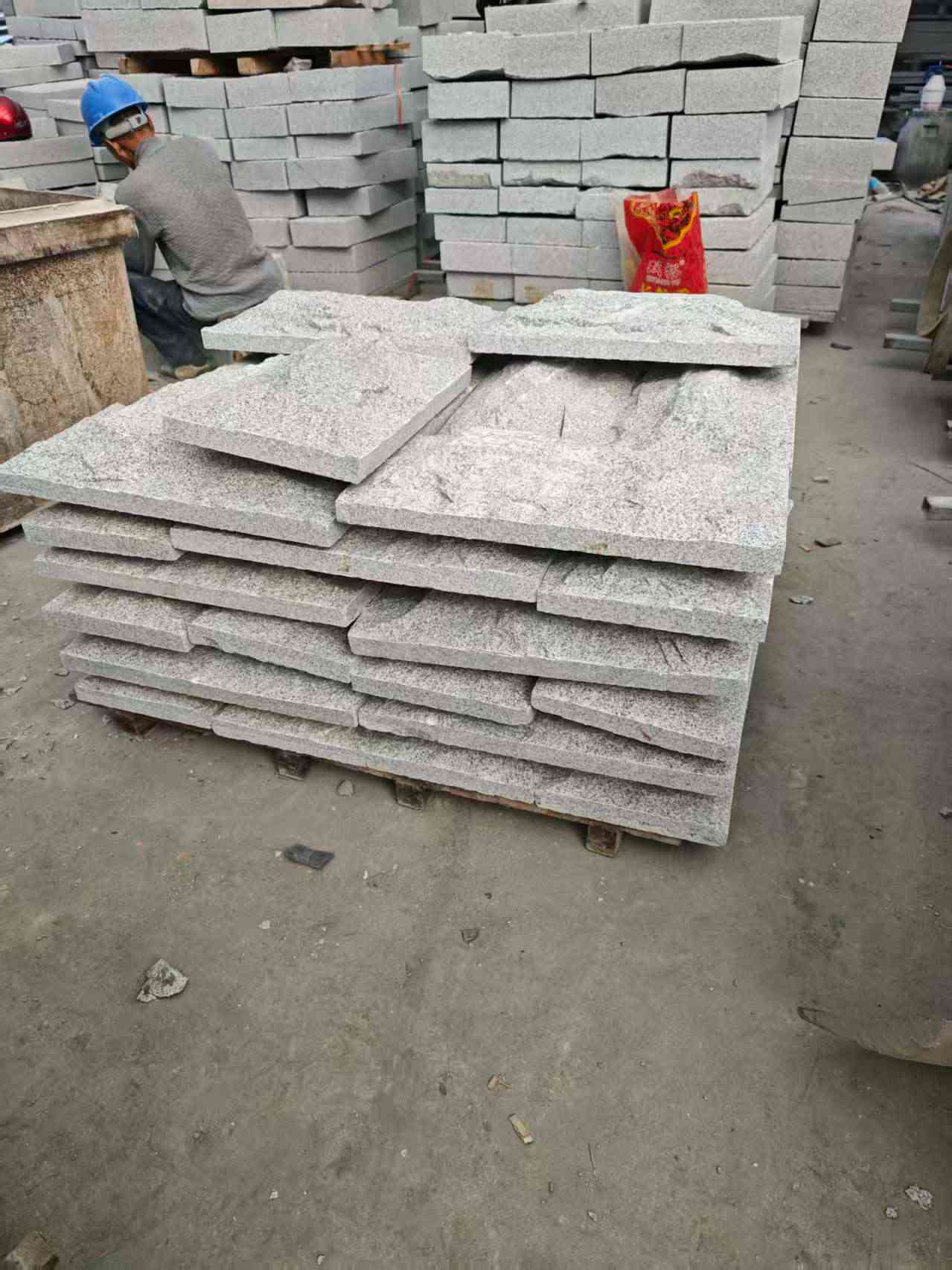 运城芝麻白蘑菇石，自然面