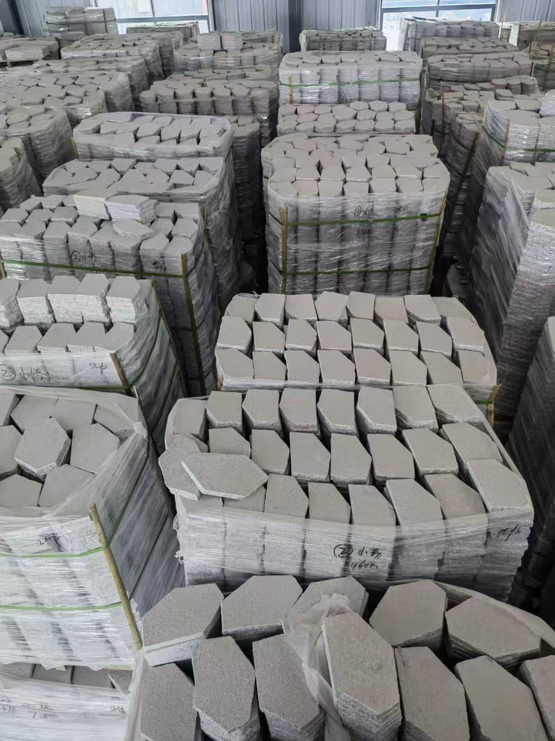 运城芝麻白石材冰裂纹，碎拼。